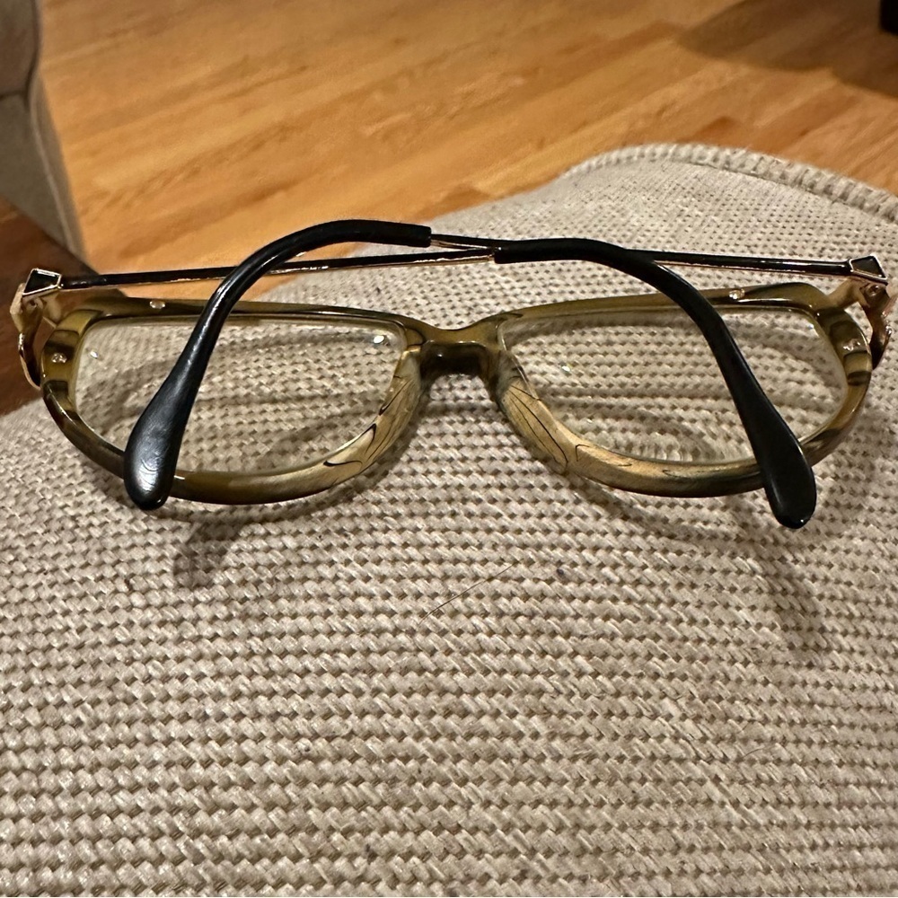 Vintage 70s 80s Rare YVES SAINT LAURENT YSL Gold Tortoiseshell Eyeglasses Frames - Picture 3 of 15